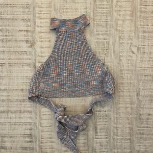 Orange and Blue Crop Top from South Moon Under